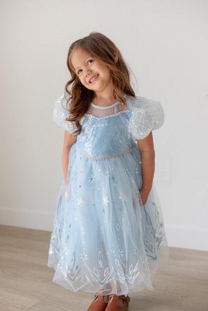 Sparkly Winter Princess Dress