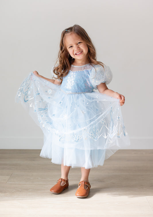 Sparkly Winter Princess Dress