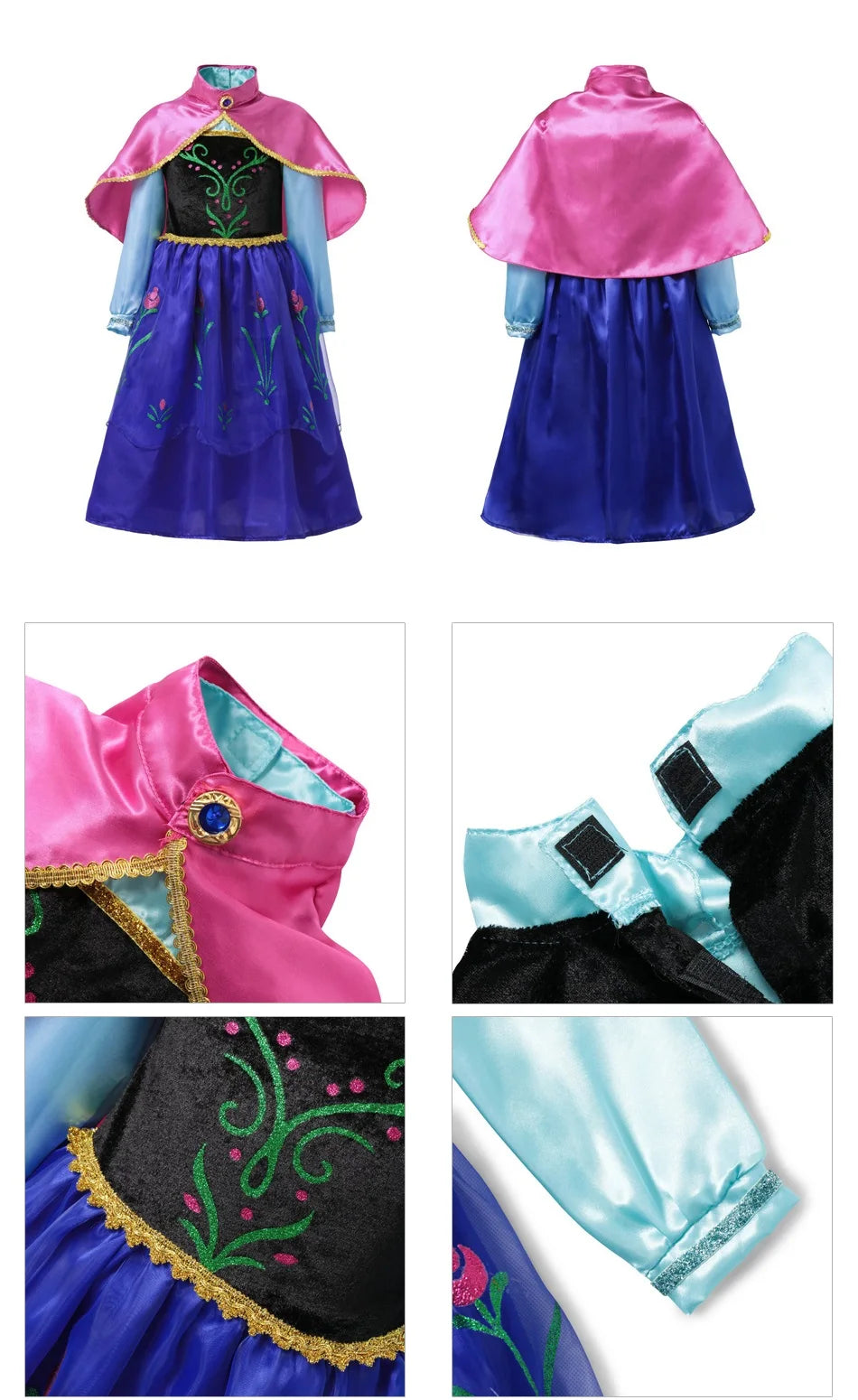 Princess Dress for Girls Snow Queen - Anna