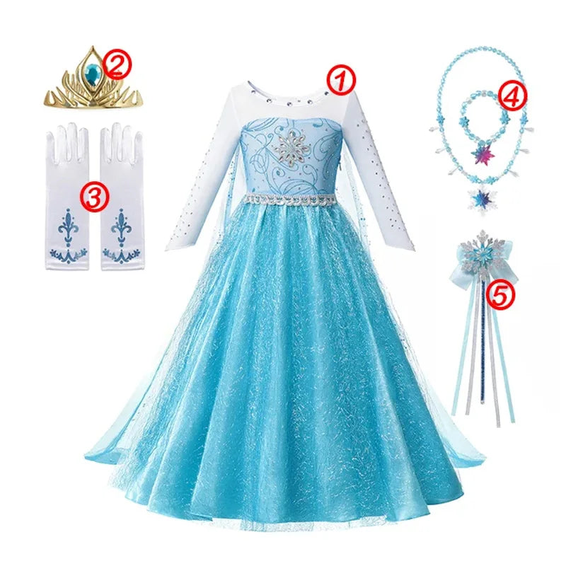 Princess Dress for Girls Snow Queen - Elsa