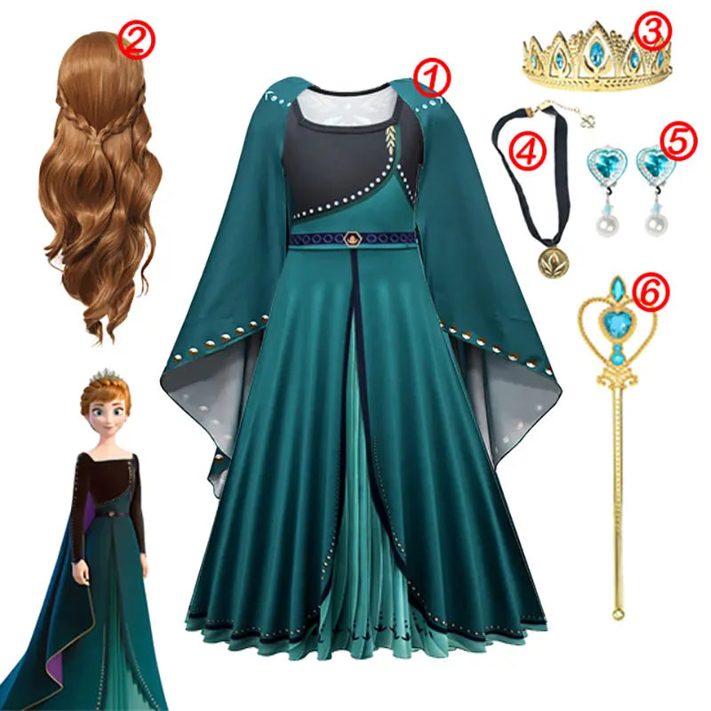 Princess Dress for Girls Snow Queen - Anna