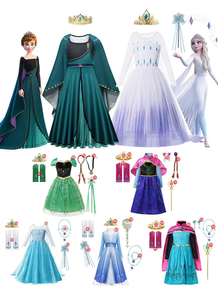 Princess Dress for Girls Snow Queen - Anna