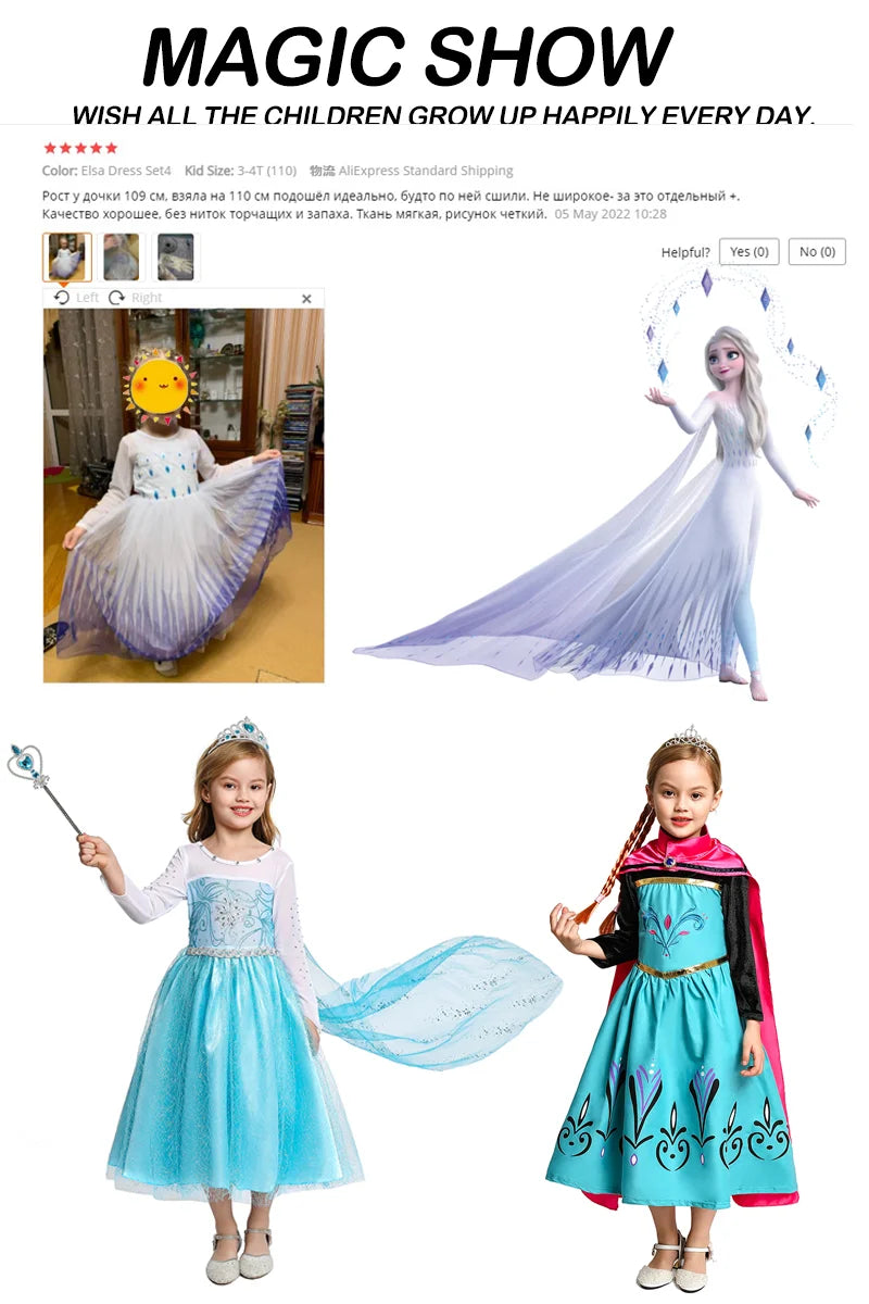 Princess Dress for Girls Snow Queen - Elsa