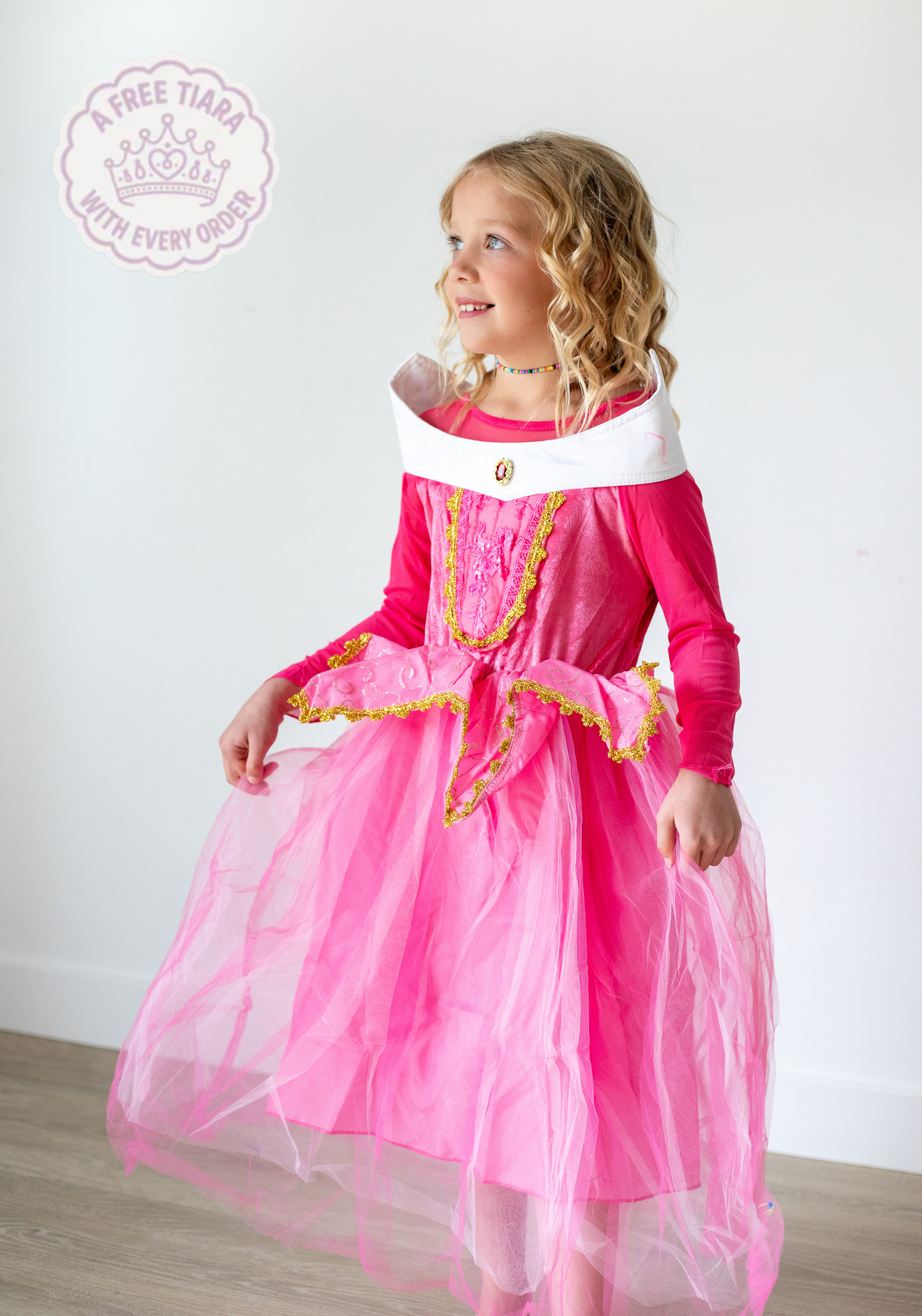 Princess Aurora Dress popped collar